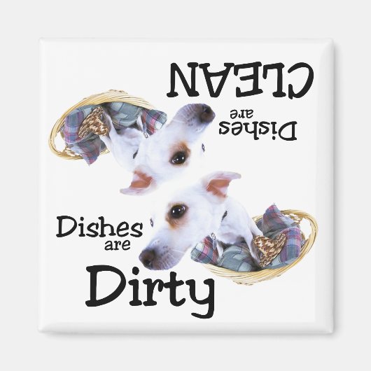 Schattige Terrier Vaatwasser Magneet (Voorkant)