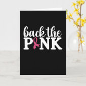 Schattige Terug De Roze Borstkanker Bewustmakingsm Kaart (Gele Bloem)