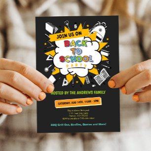 Schattige Terug naar School Familiefeest Kaart