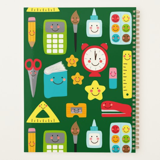 Schattige terug naar school Kawaii schoolspullen Planner (Achterkant)