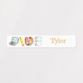 Schattige terug naar school kind labels (Design 2)