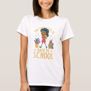 Schattige Terug naar School Princess Girl Illustra T-shirt