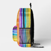 Schattige Terug naar School  Rainbow Waterverf Mei Bedrukte Rugzak (Rechts)