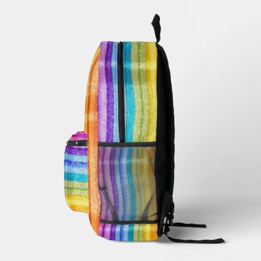 Schattige Terug naar School  Rainbow Waterverf Mei Bedrukte Rugzak (Rechts)