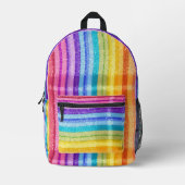 Schattige Terug naar School  Rainbow Waterverf Mei Bedrukte Rugzak (Voorkant)