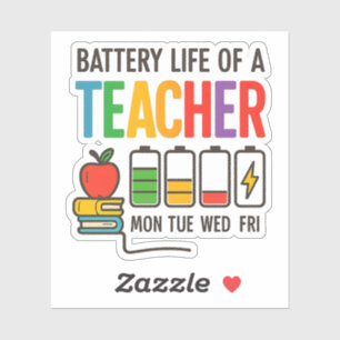 Schattige Terug naar School Teacher Gift, Onderwij Sticker