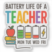 Schattige Terug naar School Teacher Gift, Onderwij Sticker (Voorkant)