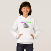 Schattige Thai Baby Hippo Hoodie - Moo Deng (Voorkant volledig)