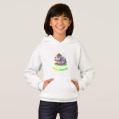Schattige Thai Baby Hippo Hoodie - Moo Deng (Voorkant volledig)