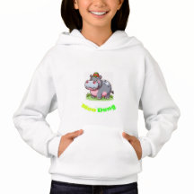 Schattige Thai Baby Hippo Hoodie - Moo Deng