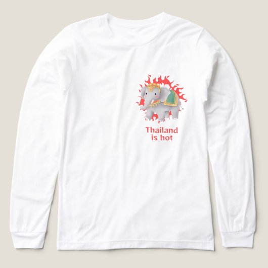 Schattige Thaise Olifant en de Hitte Tri-Blend Shirt (Voorkant)