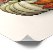 schattige Thankful Seasonal lamp Herfst Poster (Hoek)
