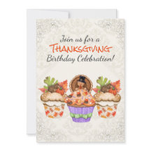 Schattige Thanksgiving Cupcakes Verjaardag