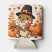 Schattige Thanksgiving Dinosaur Blikjeskoeler (Achterkant)