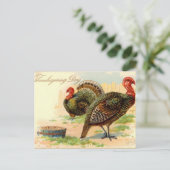schattige Thanksgiving Holiday  kalkoen Briefkaart (Staand voorkant)