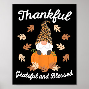 Schattige Thanksgiving-kabouter Luipaard Kabouters Poster