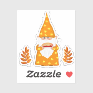 Schattige Thanksgiving-kabouter  Sticker