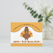 Schattige Thanksgiving-kalkoen Briefkaart (Staand voorkant)