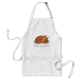 Schattige Thanksgiving-kalkoen dankbaar voor lekke Standaard Schort