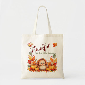 Schattige Thanksgiving-kalkoen Dankbare Herfst Boo Tote Bag