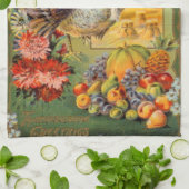 schattige Thanksgiving kalkoen Theedoek (Gevouwen)