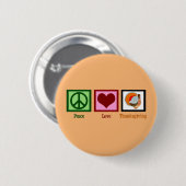 Schattige Thanksgiving Oranje Ronde Button 5,7 Cm (Voorkant /achterkant)