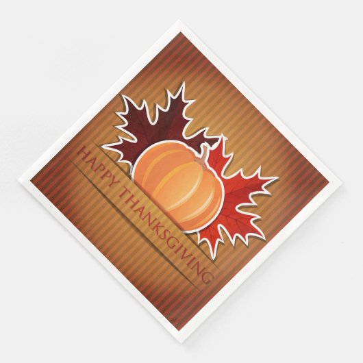 Schattige Thanksgiving Papier Napkin Servetten (Hoek)