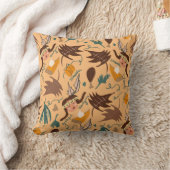 Schattige Thanksgiving-pilgrim Fall Groene Doodles Kussen (Deken)