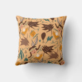 Schattige Thanksgiving-pilgrim Fall Groene Doodles Kussen (Achterkant)