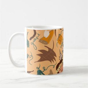 Schattige Thanksgiving-pilgrim herfstgroen Koffiemok