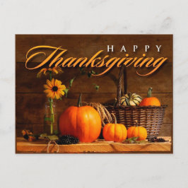 Schattige Thanksgiving Pompoen Feestdagenkaart
