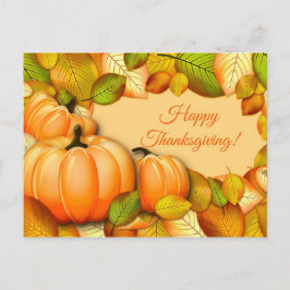 Schattige Thanksgiving Pompoen Feestdagenkaart