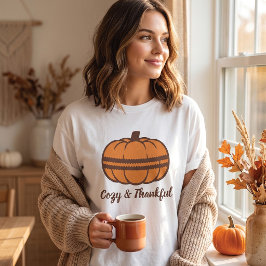 Schattige Thanksgiving Pompoen Koekje Cozy & Dankb T-shirt