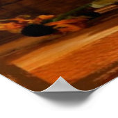 Schattige Thanksgiving Pompoen Poster (Hoek)