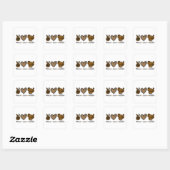 Schattige Thanksgiving sticker "Vrede, Liefde, Gob (Vel)