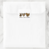 Schattige Thanksgiving sticker "Vrede, Liefde, Gob (Tas)