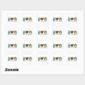 Schattige Thanksgiving-sticker "Vrede, Liefde, Pom Vierkante Sticker (Vel)