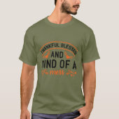 schattige Thanksgiving Thankful gezegende rotzooi T-shirt (Voorkant)