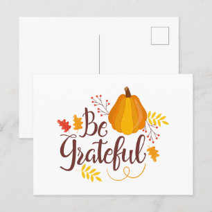 schattige Thanksgiving woordkunst Briefkaart