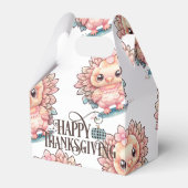 Schattige Thanksgivingkalkoen Bedankdoosjes (Voorkant Zijde)