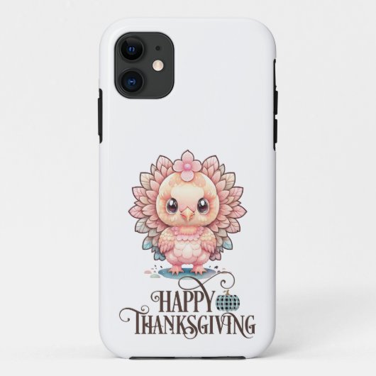 Schattige Thanksgivingkalkoen Case-Mate iPhone Case (Achterkant)