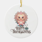 Schattige Thanksgivingkalkoen Keramisch Ornament (Voorkant)