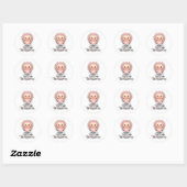 Schattige Thanksgivingkalkoen Ronde Sticker (Vel)