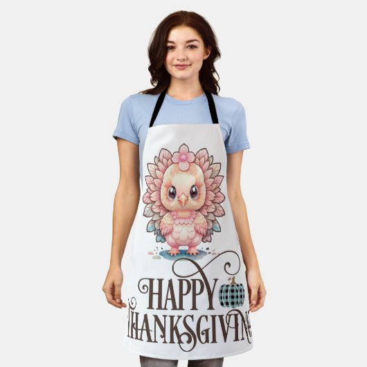 Schattige Thanksgivingkalkoen Schort (Gedragen)