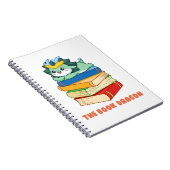 "Schattige The Book Dragon" Spiral Photo Notitiebo Notitieboek (Rechterzijde)