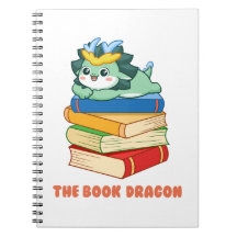 "Schattige The Book Dragon" Spiral Photo Notitiebo