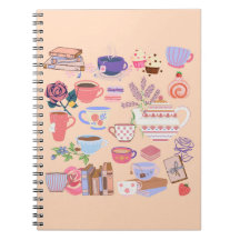 Schattige thee en boeken