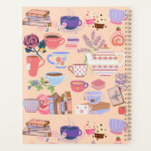 Schattige thee en boeken planner (Achterkant)