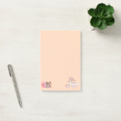 Schattige thee en boeken post-it® notes (Kantoor)