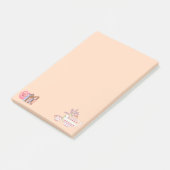 Schattige thee en boeken post-it® notes (Schuin)